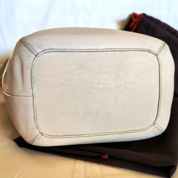 Coach Vintage Rugby Stripe Leather Duffle Sac Bucket Bag w/Matching Wristlet EUC - Picture 7 of 16